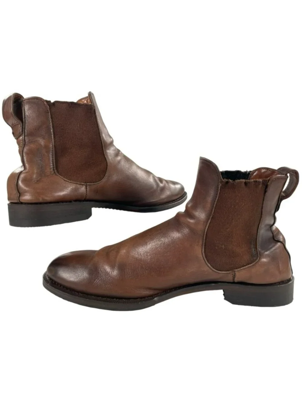 Allen Edmonds Vintage Brown Leather Chelsea Boots Slip-On Casual Men's Size 11